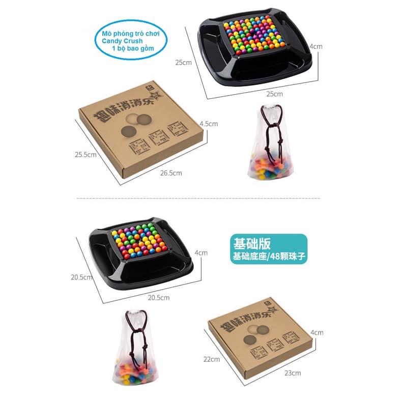 Đồ chơi xếp hình bàn cờ xóa bóng logic cho bé