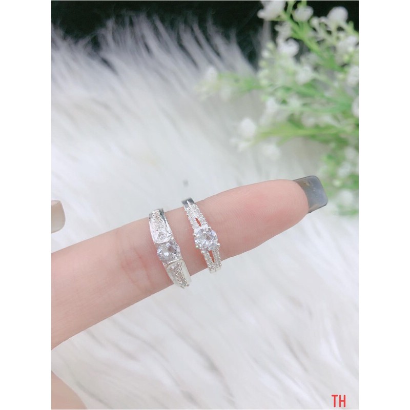 Cặp nhẫn đôi bạc ta hàng cao cấp