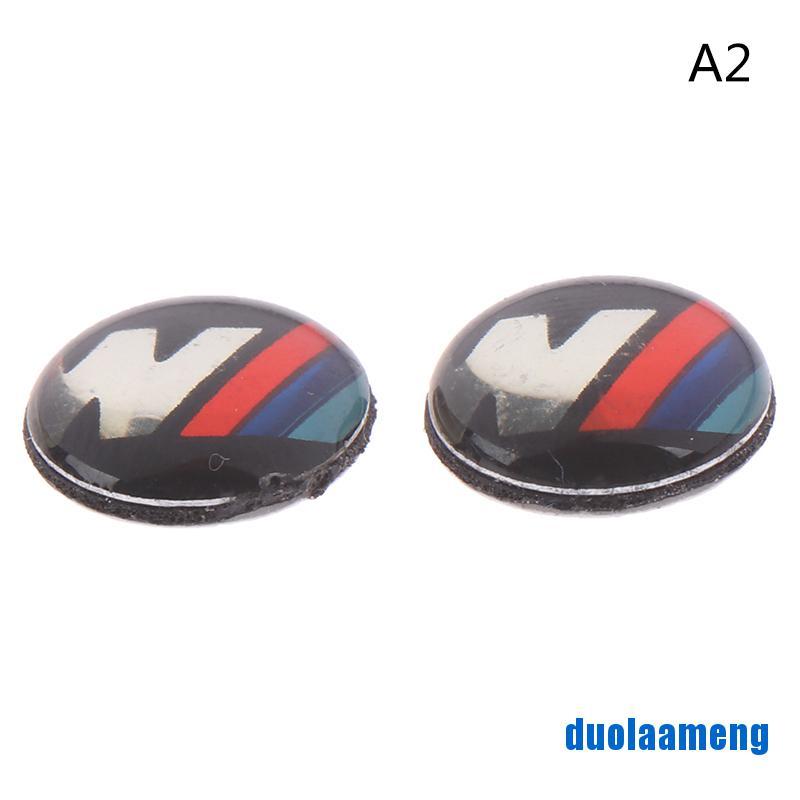 VN Set 2 Miếng Dán Logo Trang Trí Chìa Khóa Xe Hơi Bmw 11mm