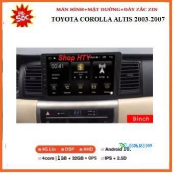 Bộ màn hình DVD Android và Mặt Dưỡng cao cấp theo xe TOYOTA ALTIS 2003-2007, màn ô tô đa chức năng