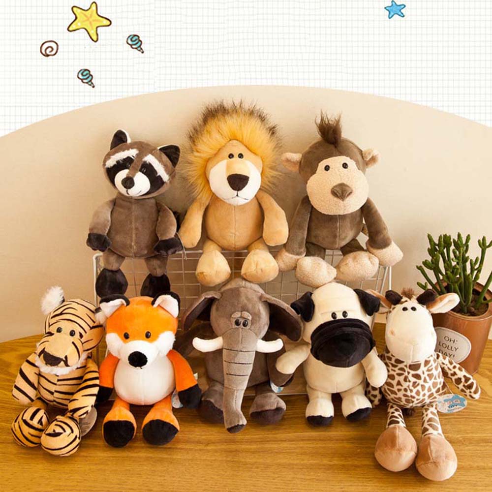 Thú nhồi bông hình động vật voi hổ hươu cao cổ 25cm