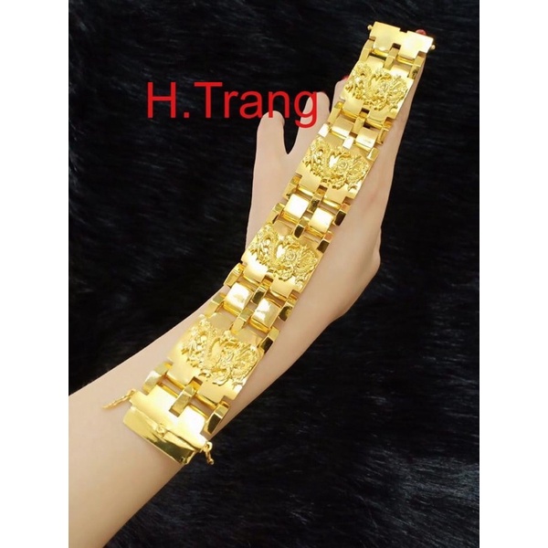 lắc tay nam mạ vàng,, ráp hình rông
