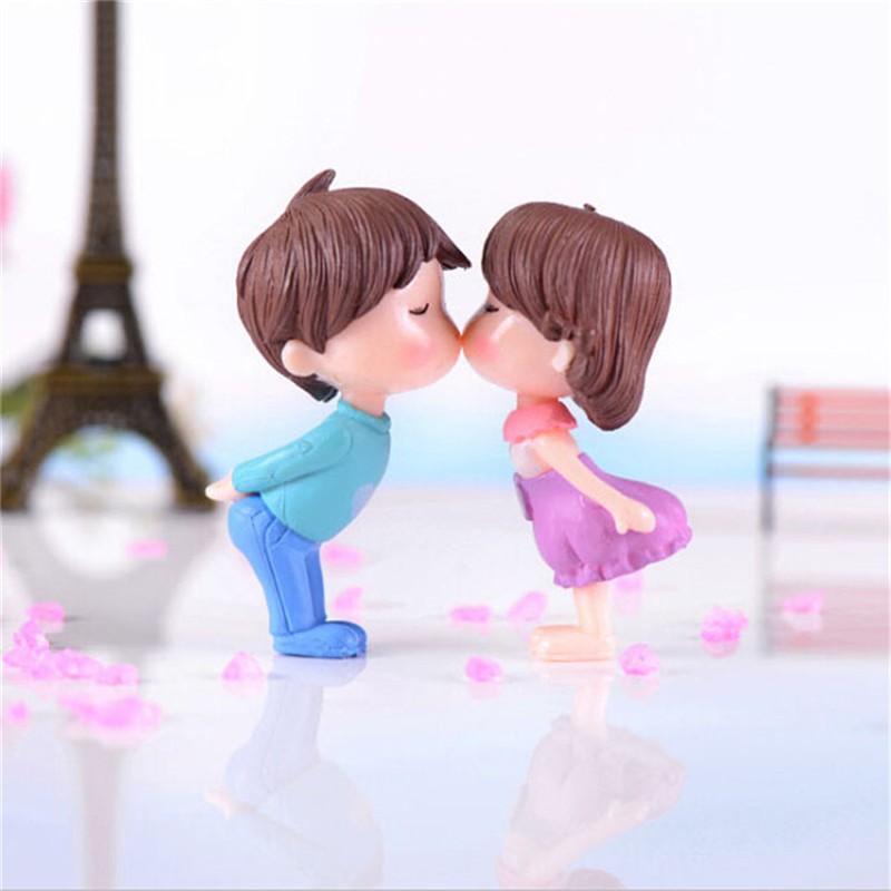 Hl Set 2 Mô Hình Cặp Đôi Mini Trang Trí Sân Vườn