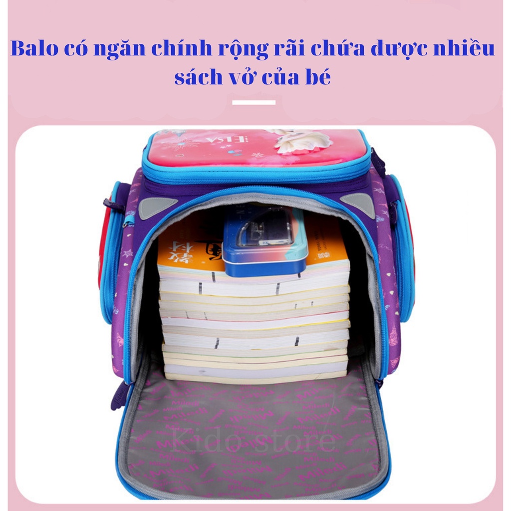 Balo chống gù cho bé trai bé gái tiểu học từ lớp 1 đến lớp 5 hàng loại 1 KDB20