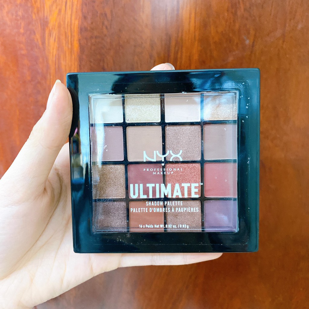 NYX Ultimate Eyeshadow Palette Warm, Bảng Phấn Mắt NYX 16 ô