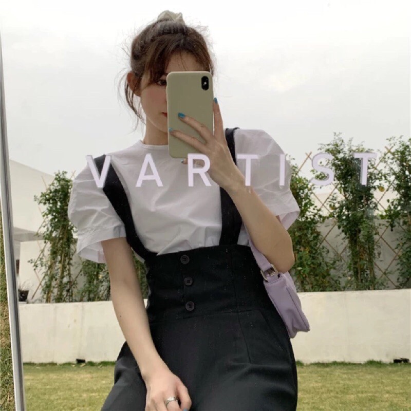 Set váy yếm dài ulzzang