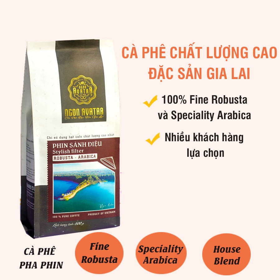 Cà phê pha phin rang xay sành điệu 500g không gây mất ngủ | BigBuy360 - bigbuy360.vn
