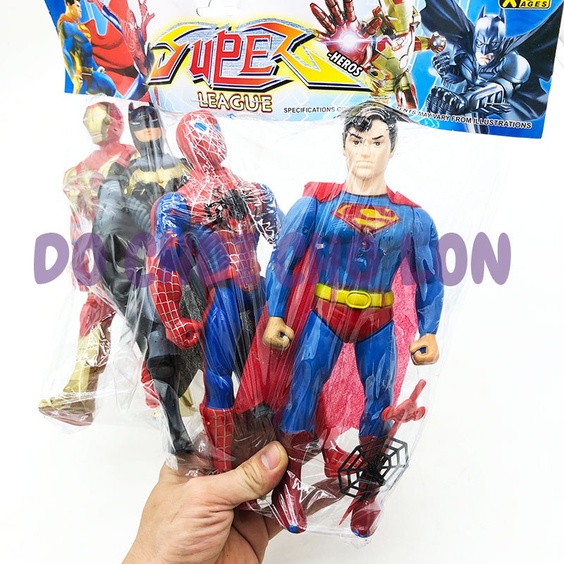 Đồ chơi 4 siêu anh hùng Super Heroes dùng pin có đèn 5566 - Đồ chơi siêu nhân