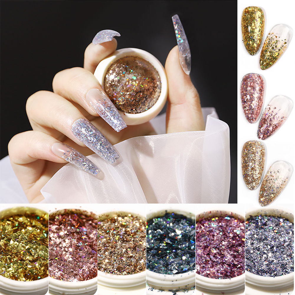 [Hàng mới về] Bột Kim Tuyến 3D Lấp Lánh Trang Trí Móng Tay Diy