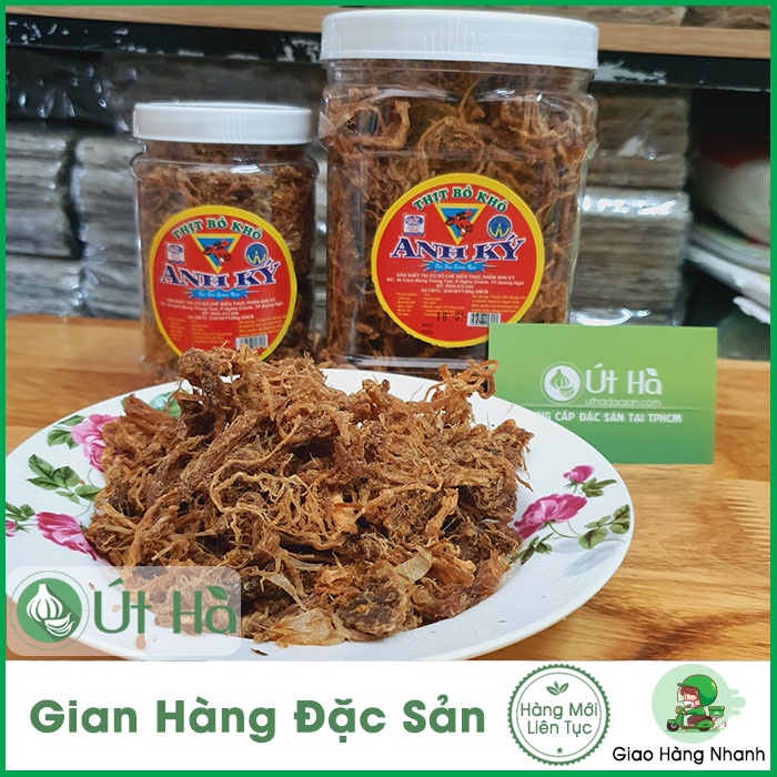 Khô Bò Quảng Ngãi Hủ 200gr/500gr Thương Hiệu Bò Khô Anh Ký Loại Ngon Đặc Biệt - Út Hà Đặc Sản