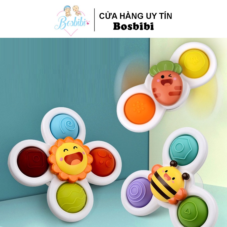 Đồ chơi set 3 con quay chong chóng dính tường cho bé kích thích thị giác và phát triển trí tuệ