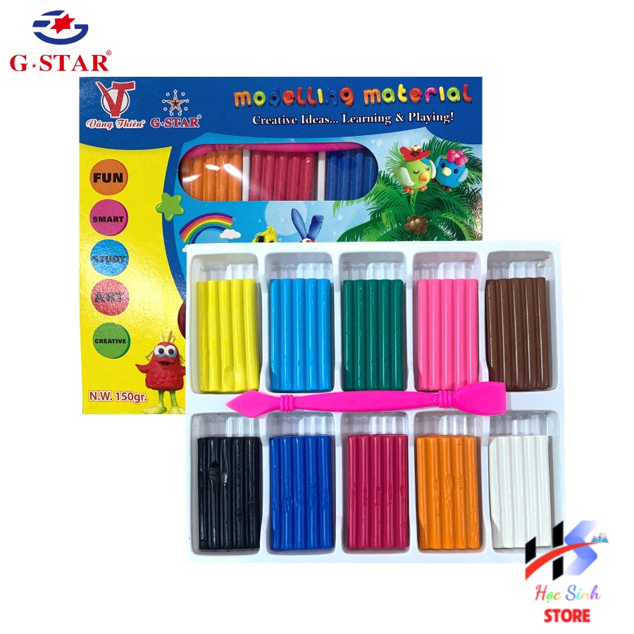 Đất nặn dạng sáp 10 màu tạo hình GSTAR TL10