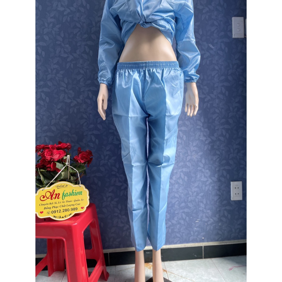 Quần chống tĩnh điện, quần phòng sạch phòng lab _ Hình chụp thật