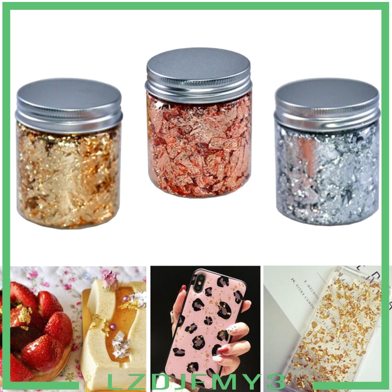 Pet home  3 Pcs Foil Flakes Luxury Nail Art Sequins Fragments Glitter Decor Decals