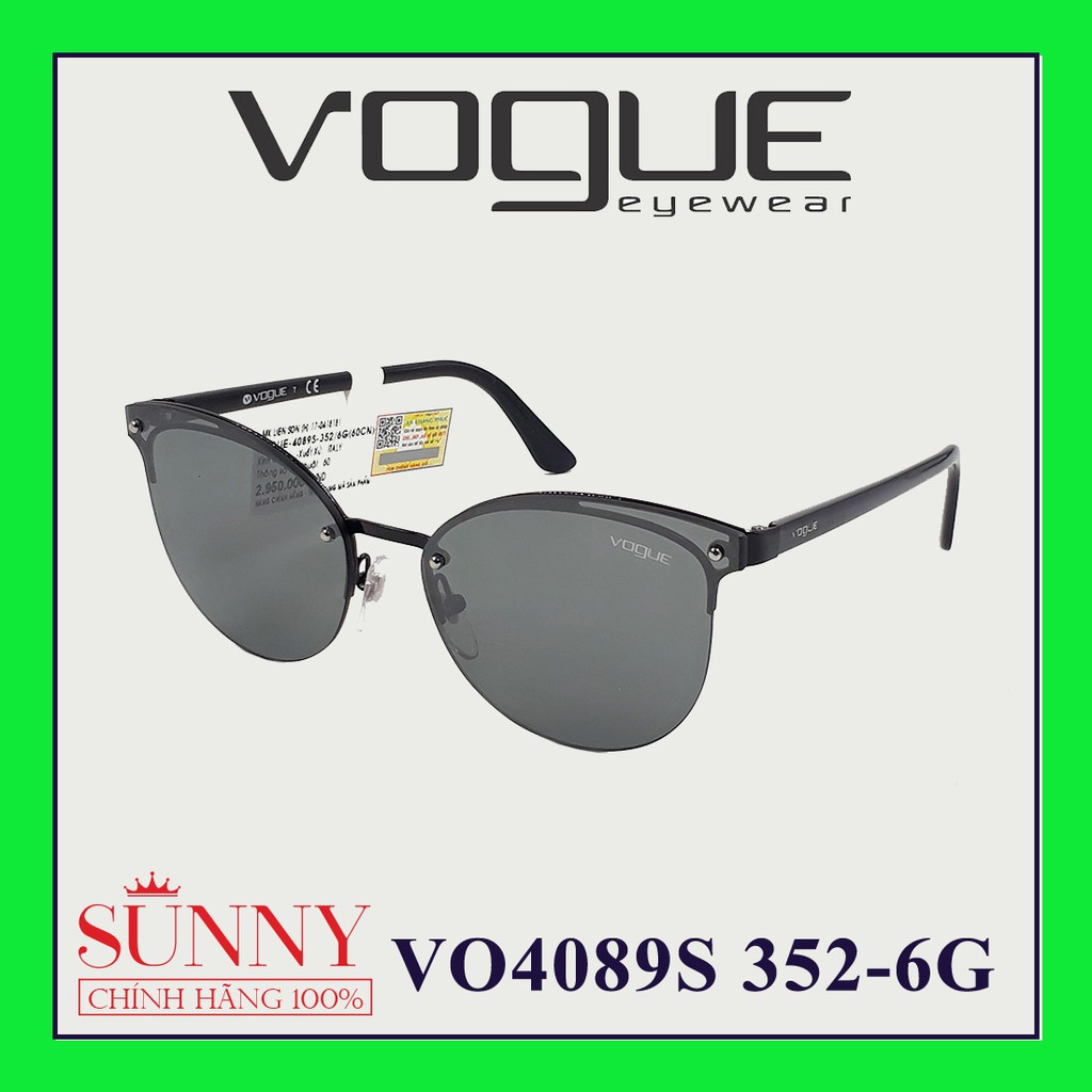 Kính mát thời trang Vogue VO4089S chính hãng, thiết kế dễ đeo bảo vệ mắt