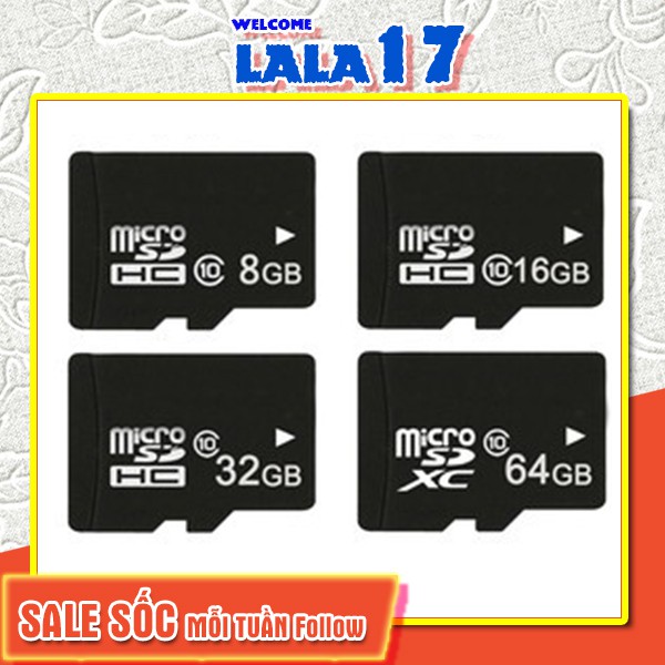 Thẻ Nhớ 8GB 16GB 32G 64GB microSD Tốc Độ Cao Chuyên Dụng Cho Camera, Điện Thoại, Loa Đài giá sỉ rẻ Tốt nhất class 10