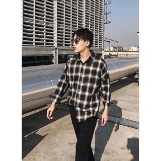 Sơmi caro -freestyle -unisex -3 màu: đen, xanh, đỏ
