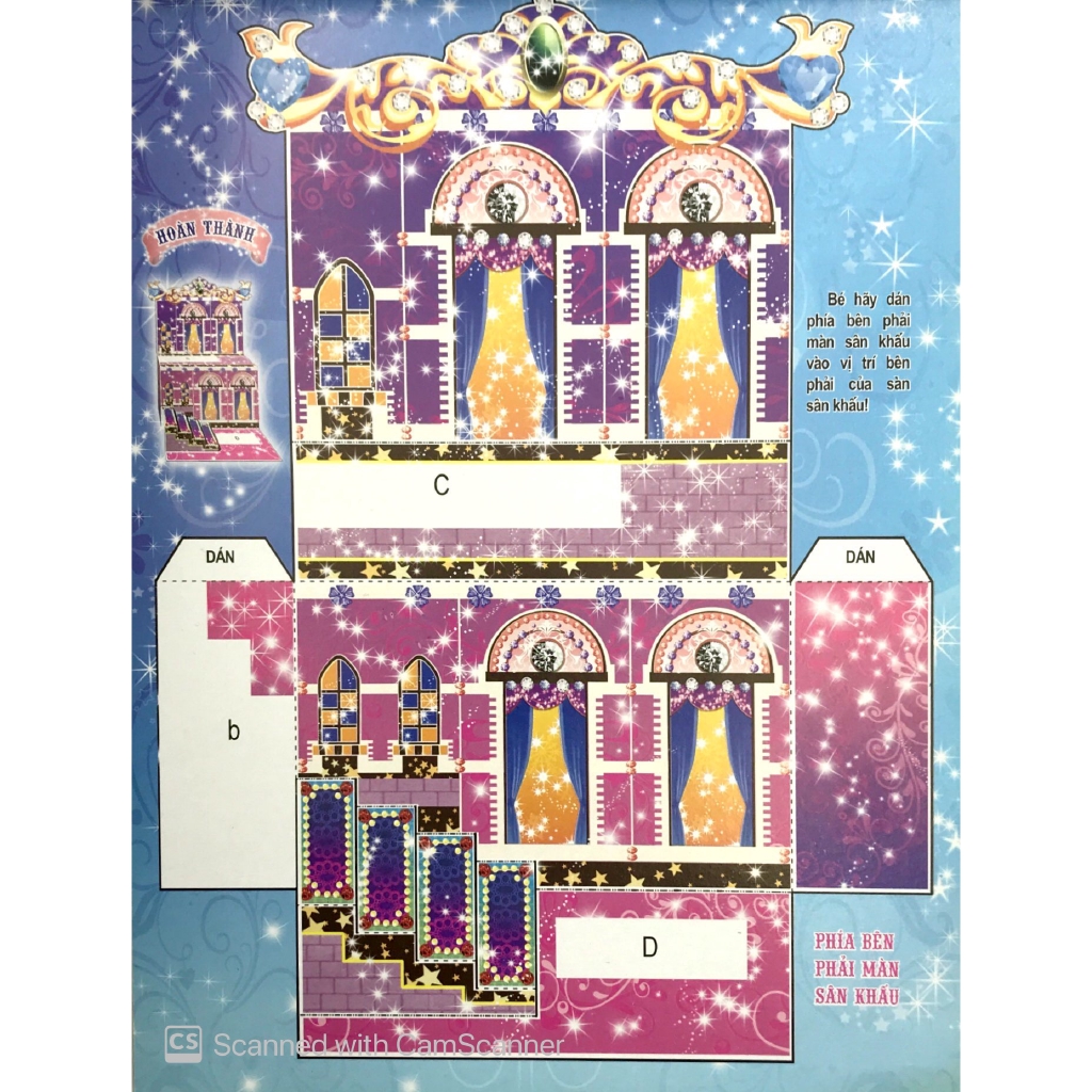 Sách - Khéo Tay Hay Làm - Cắt Dán Công Chúa Và Trang Trí Sân Khấu - Nàng Công Chúa Ngủ Trong Rừng