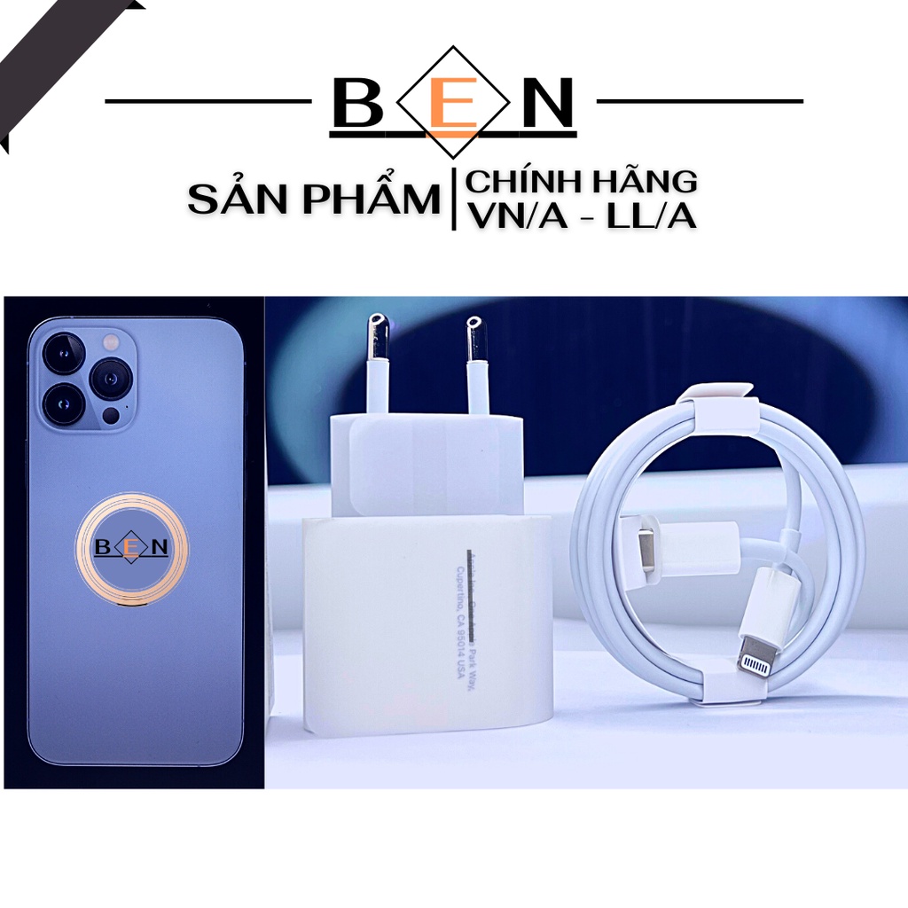 Bộ sạc nhanh 20w VN/A M/A củ sạc phone 20w cáp sạc nhanh stype-c cáp sạc dùng cho IP13 promax 12 promax