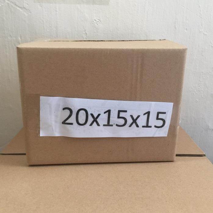 Combo 10 thùng hộp carton bìa giấy đóng gói hàng kích thước 20x15x15 cm giá rẻ tận xưởng - Miễn phí giao hàng