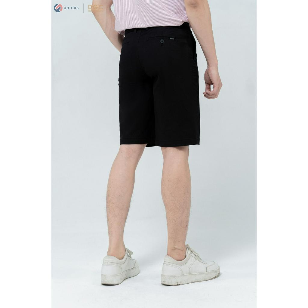 Quần sooc nam khaki DGC - SQSBC01M ngang gối chất liệu cotton, kiểu dáng basic, thoải mái, năng động