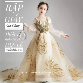 311413 Rập Giấy Cắt May đầm công chúa cho bé gái (1-10t)
