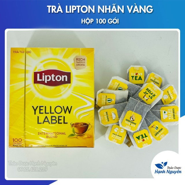 Trà Lipton Nhãn Vàng (Hộp 100 gói)