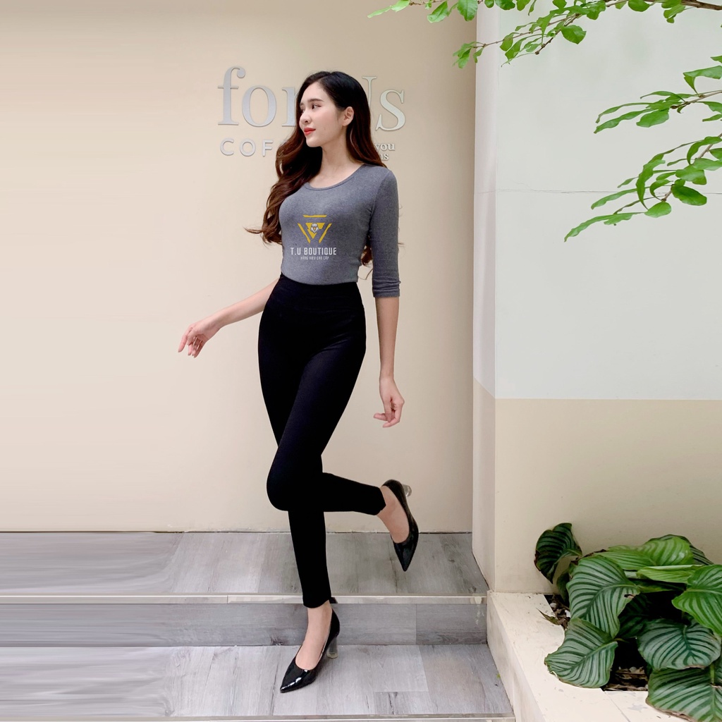 Quần legging nữ dài cạp cao giữ nhiệt legging co dãn 4 chiều Full Hộp BBR