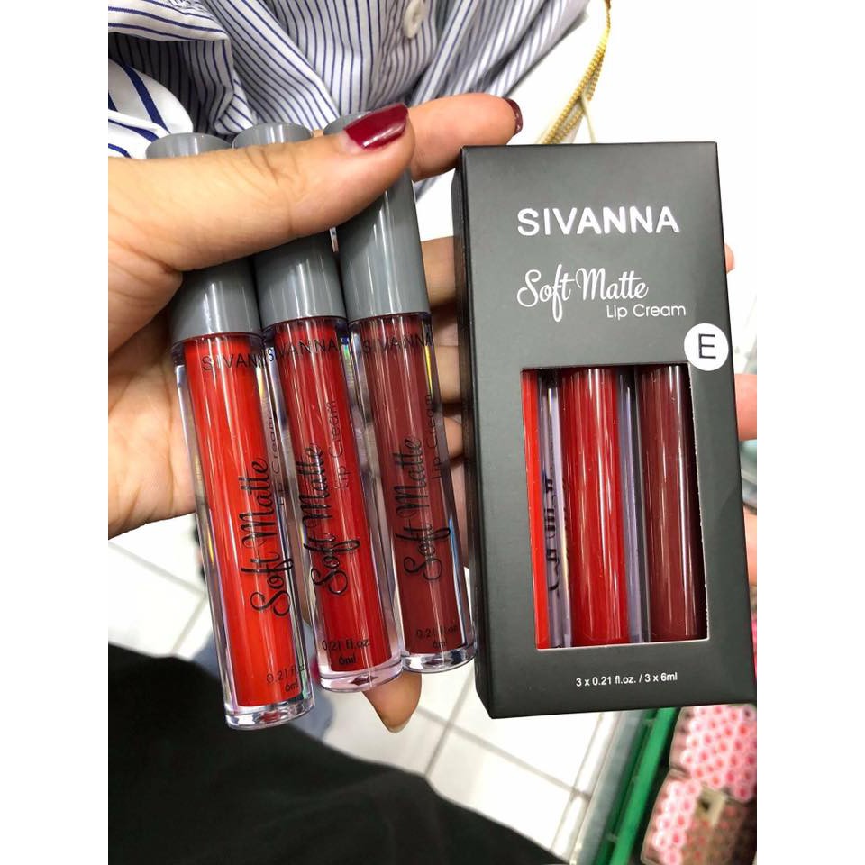 SET 3 SON KEM SOFT MATTE KHÁNG NƯỚC SIVANNA | BigBuy360 - bigbuy360.vn