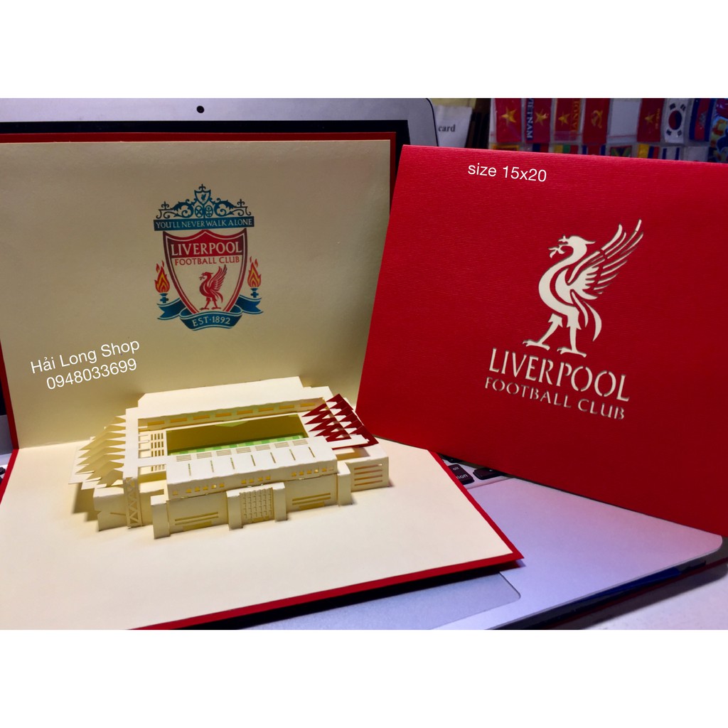 LiverPool  Stadium- Sân Bóng  - Thiệp 3D ( mở 90 độ ) | BigBuy360 - bigbuy360.vn