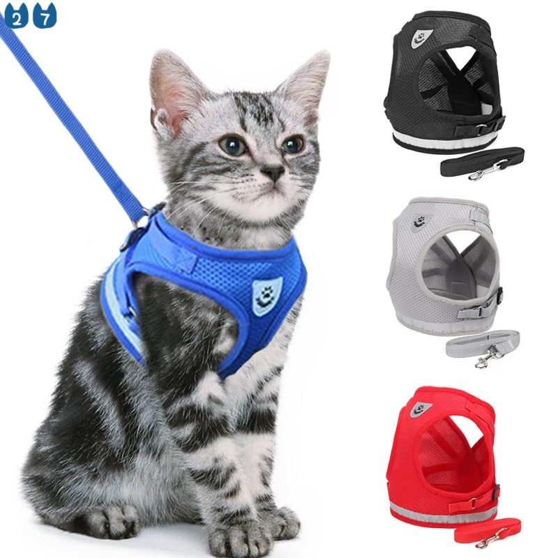 Dây Dắt Thú Cưng Đi Dạo Bằng Polyester Dạng Lưới Dễ Điều Chỉnh 27 Món