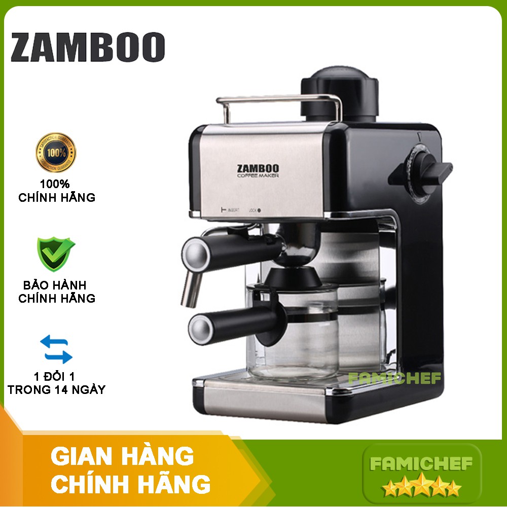 Máy pha cà phê Espresso Zamboo ZB68CF (Tặng kèm 250 gram cà phê)