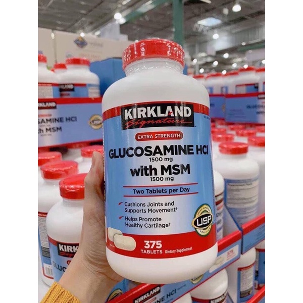 Bill US date 2024 Kirkland Glucosamine 1500mg 375 viên