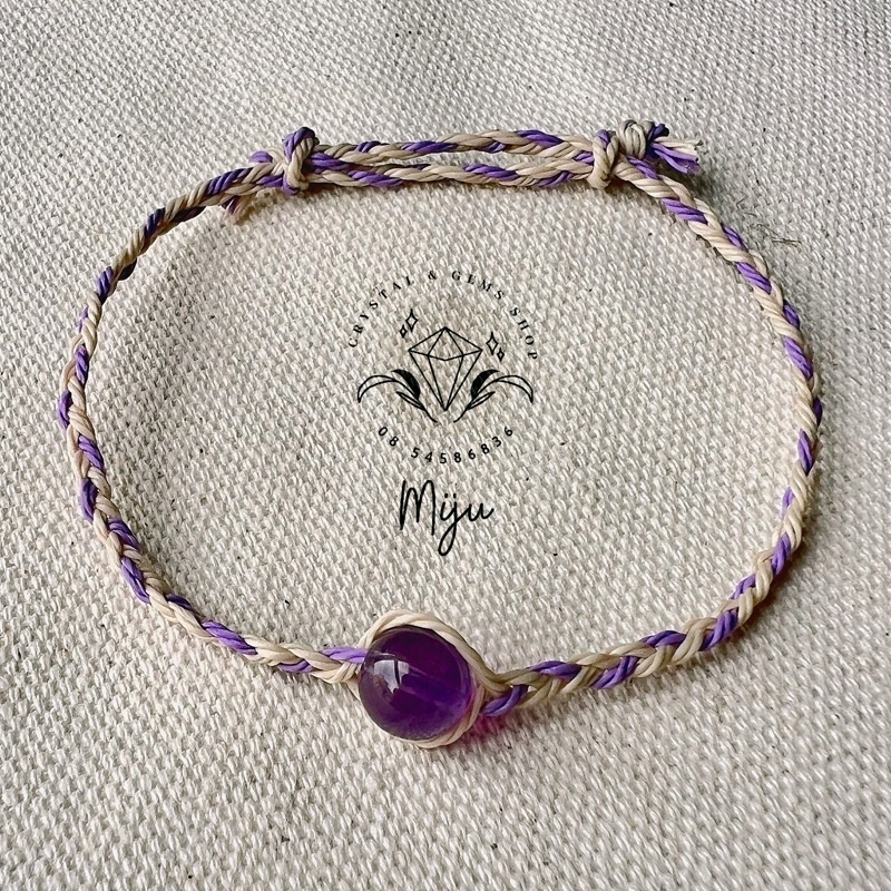 Vòng tay handmade đá thiên nhiên Amethyst