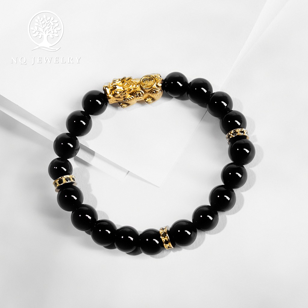 Vòng tay tỳ hưu bạc mạ vàng 24k - NQ Jewelry Metal Coating