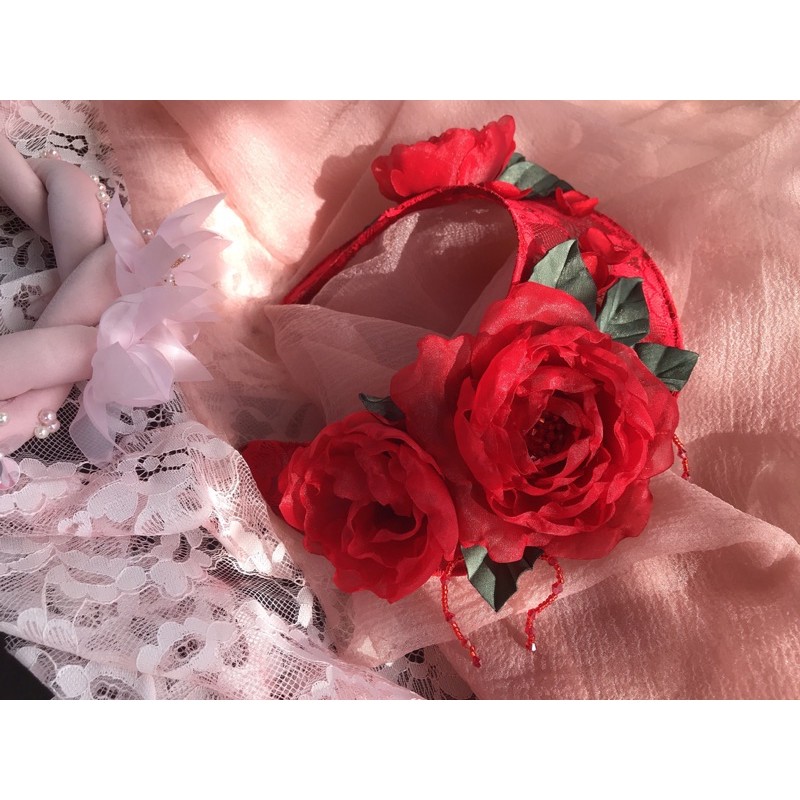 Mấn bờm cô dâu hoa voan