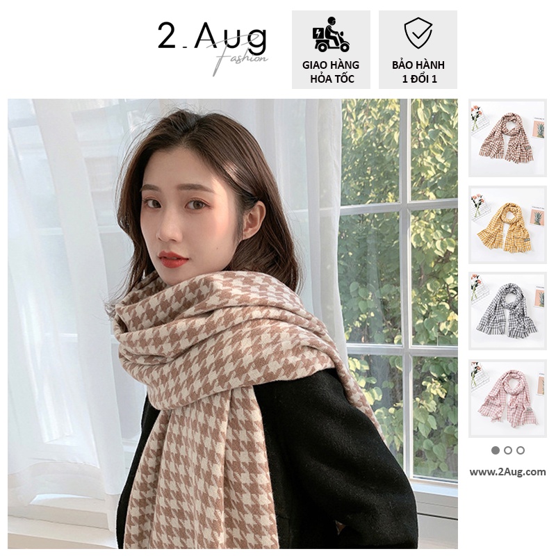 [𝗫𝗔̉ 𝗦𝗔𝗟𝗘 𝗧𝗢𝗔̀𝗡 𝗞𝗛𝗢] Khăn quàng cổ nữ mùa đông thời trang Hàn Quốc chất liệu len dạ phong cách vintage SAFCN10001 - 2Aug