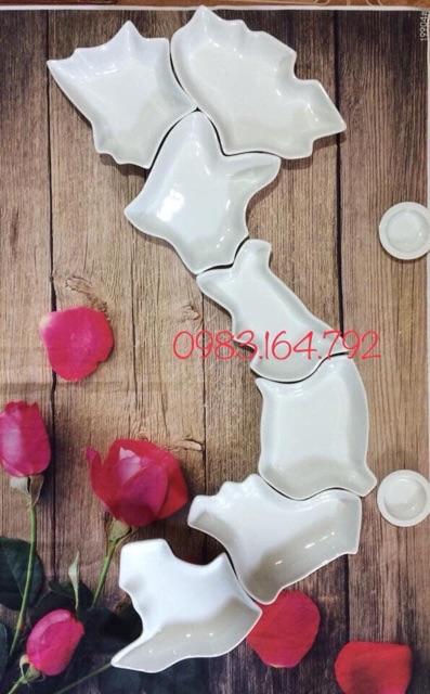 Bộ đĩa bày đồ ăn hình chữ S Việt Nam