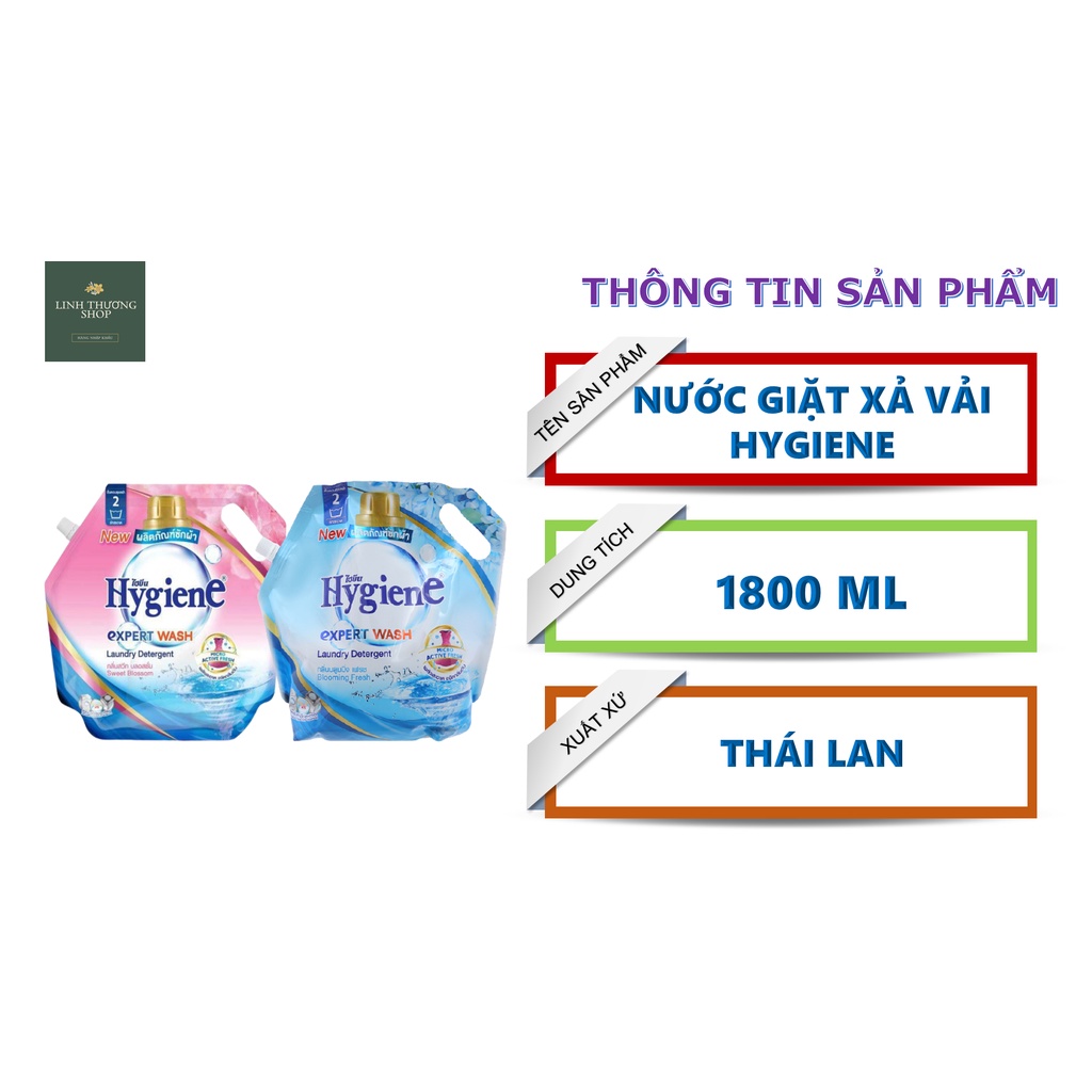 NƯỚC GIẶT XẢ ĐẬM ĐẶC HYGIENE 1.8L THÁI LAN