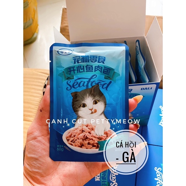 PATE SEAFOOD NỘI ĐỊA TRUNG - THƠM NGON BỔ DƯỠNG CHO MÈO KÉN ĂN