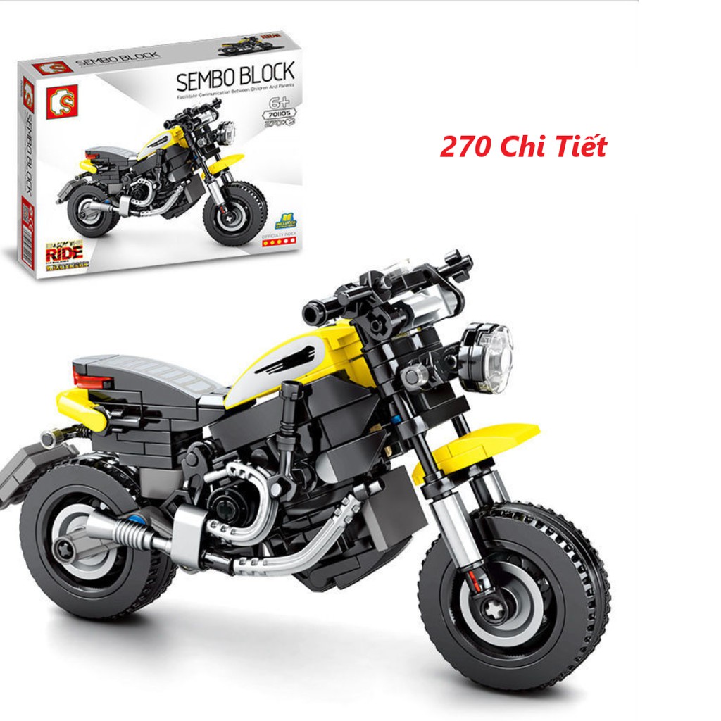 BỘ ĐỒ CHƠI XẾP HÌNH XE MÁY, Lắp Ráp MOTO, XE ĐUA, SIÊU XE 300 CHI TIẾT