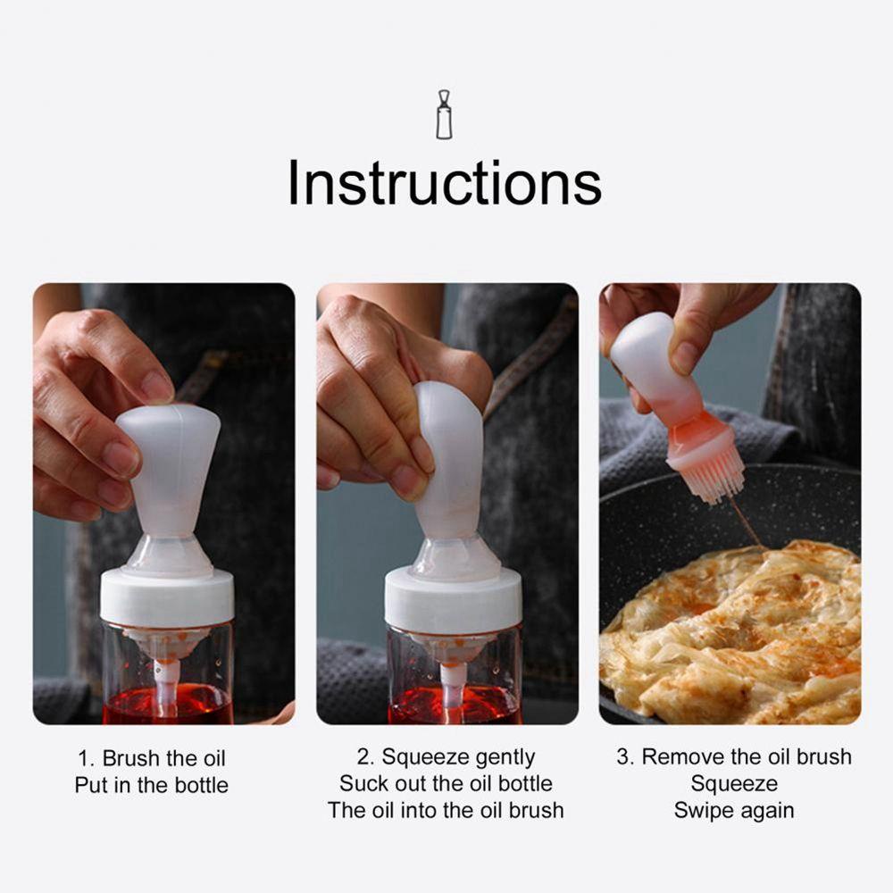 Bình Đựng Dầu Có Cọ Phết 200Ml Tiện Dụng Cho Nhà Bếp