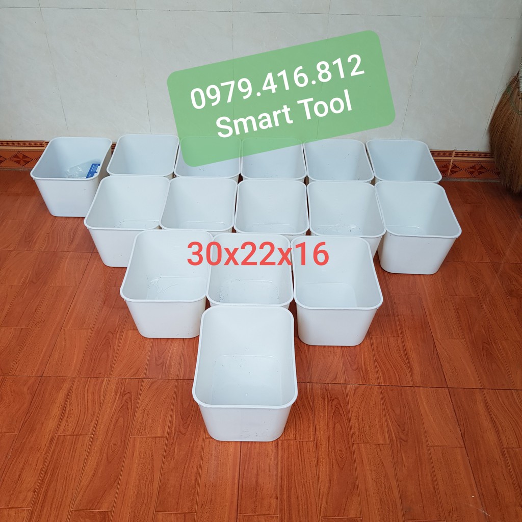 Freeship THÙNG NHỰA NUÔI CÁ THÙNG KEM  7 LÍT 30x22x16cm - [Smart Tool] giá rẻ