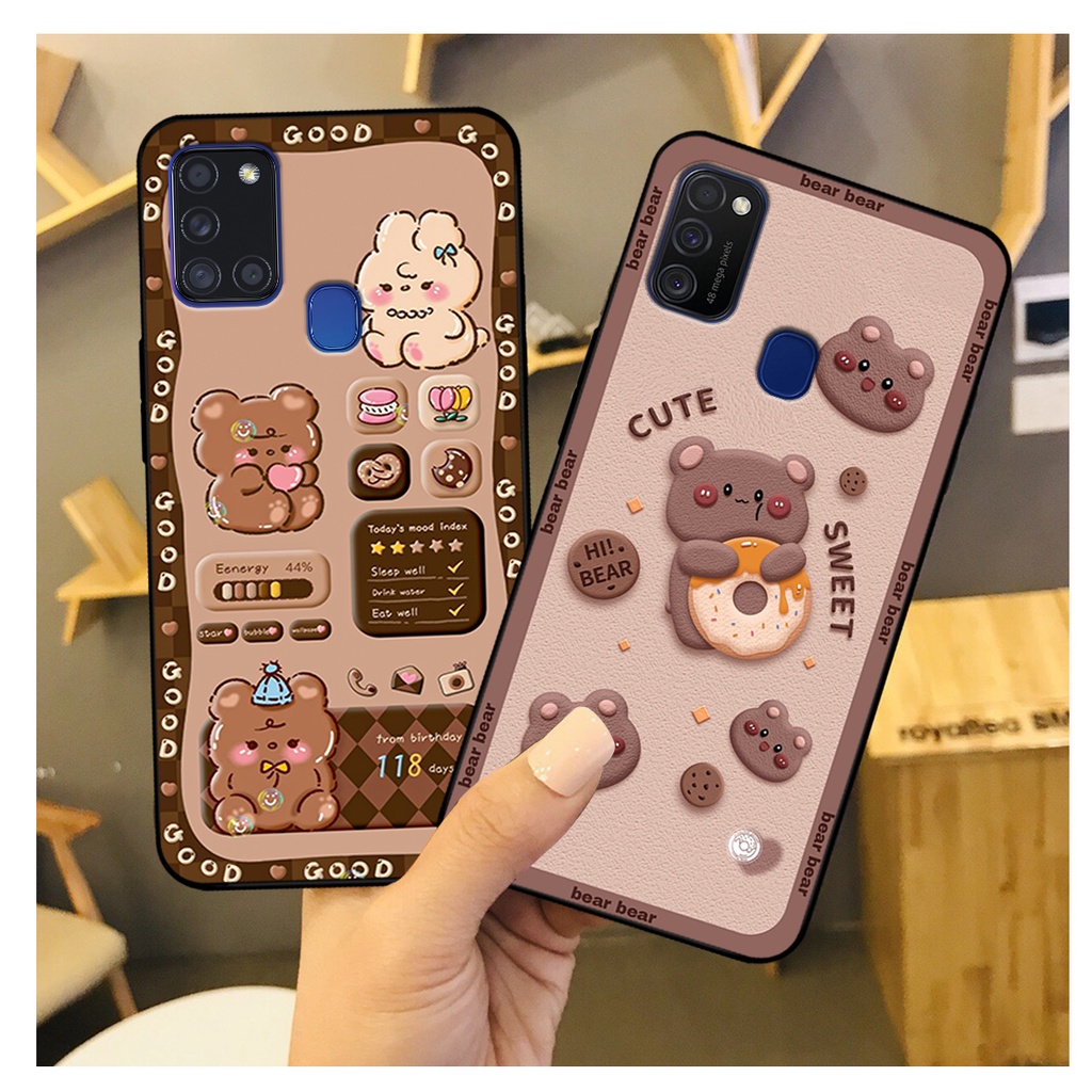 Ốp lưng Samsung A21s - M21/M30S - M31 in hình gấu bear dễ thương, bền đẹp.