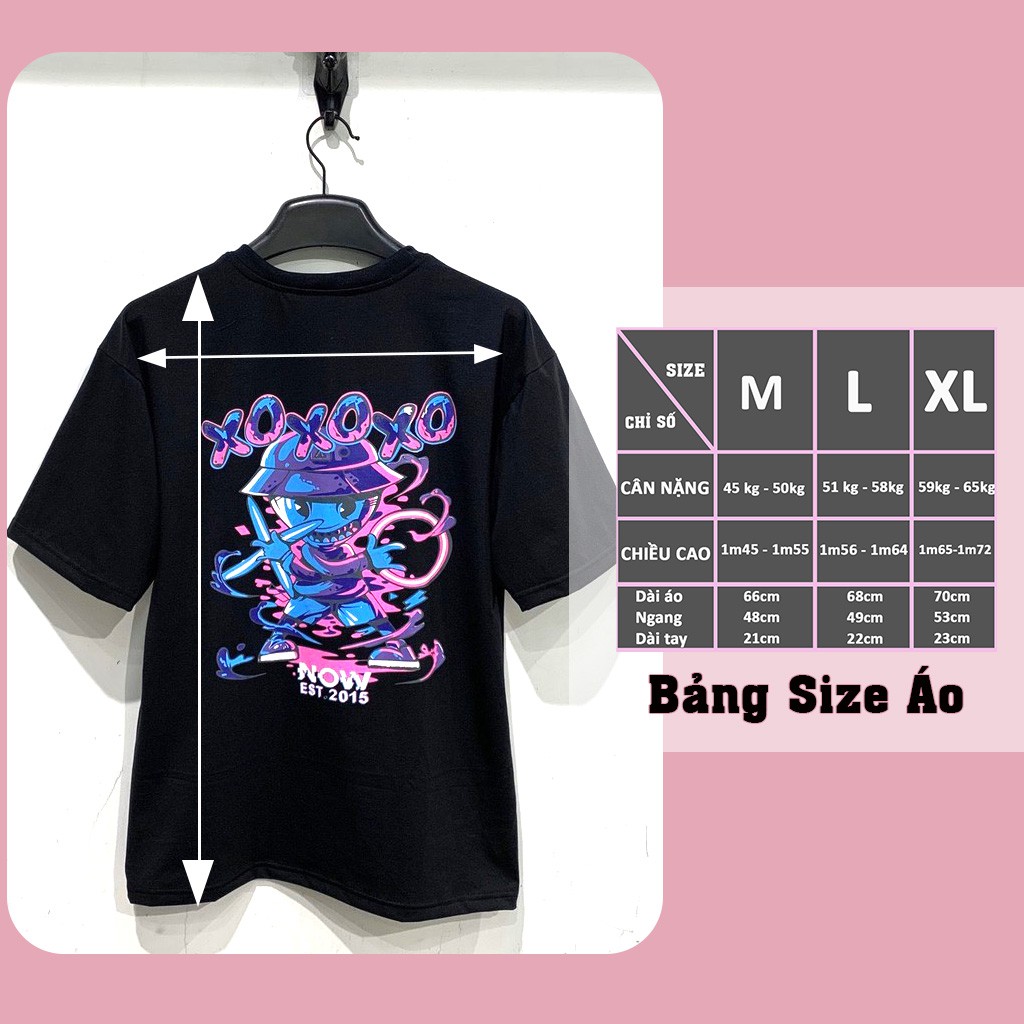 [BÁN LỖ lấy Sao] Áo Thun Unisex Form Rộng XO NOW SAI.GON. Ulzzang Unisex TGMN