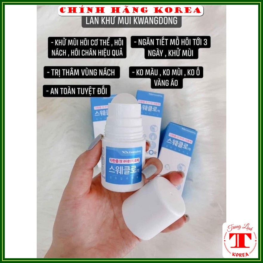 Lăn khử mùi, Lăn nách Kwangdong hàn quốc chai 30ml, tranglinh