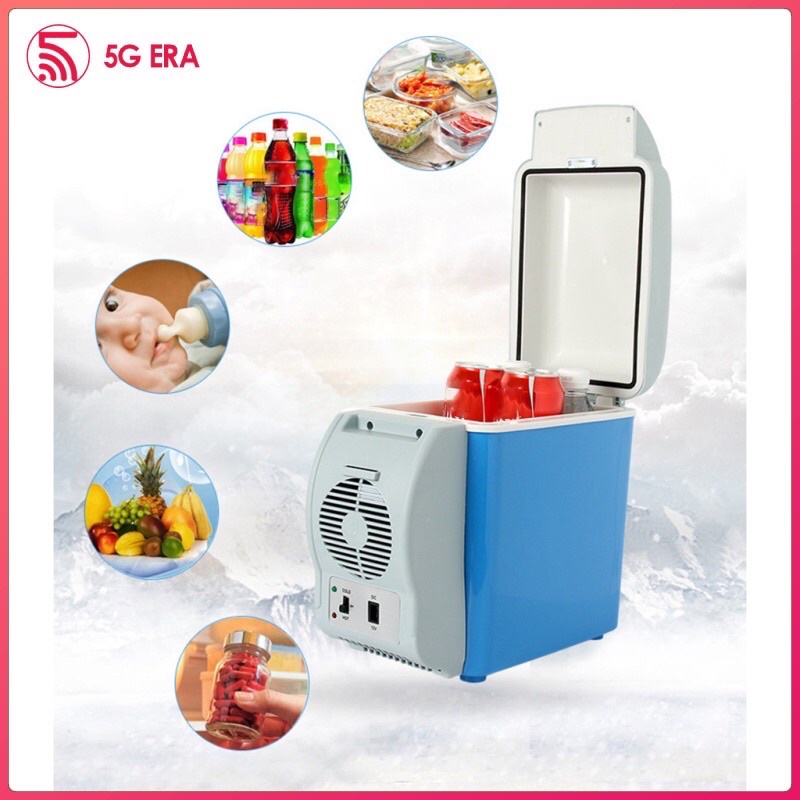 Tủ lạnh mini xe hơi 7.5L 12V Tiện Ích Cho Xe Ô Tô