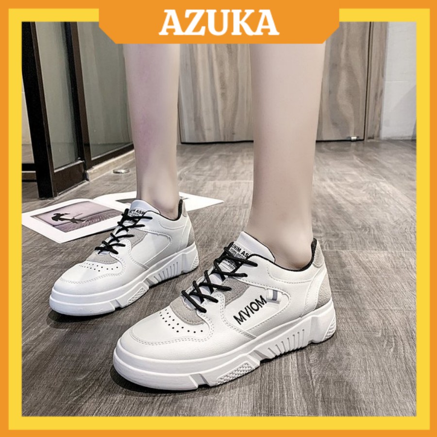 Giày thể thao nữ trắng giá rẻ độn đế ulzzang cao cấp hot trend AZUKA - E4
