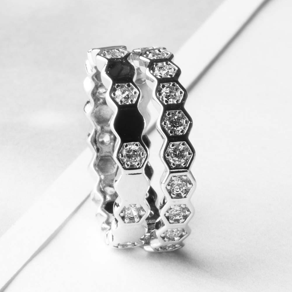 Nhẫn Tổ Ong Đơn Giản Lãng Mạn Thời Trang Cho Nam Và Nữ