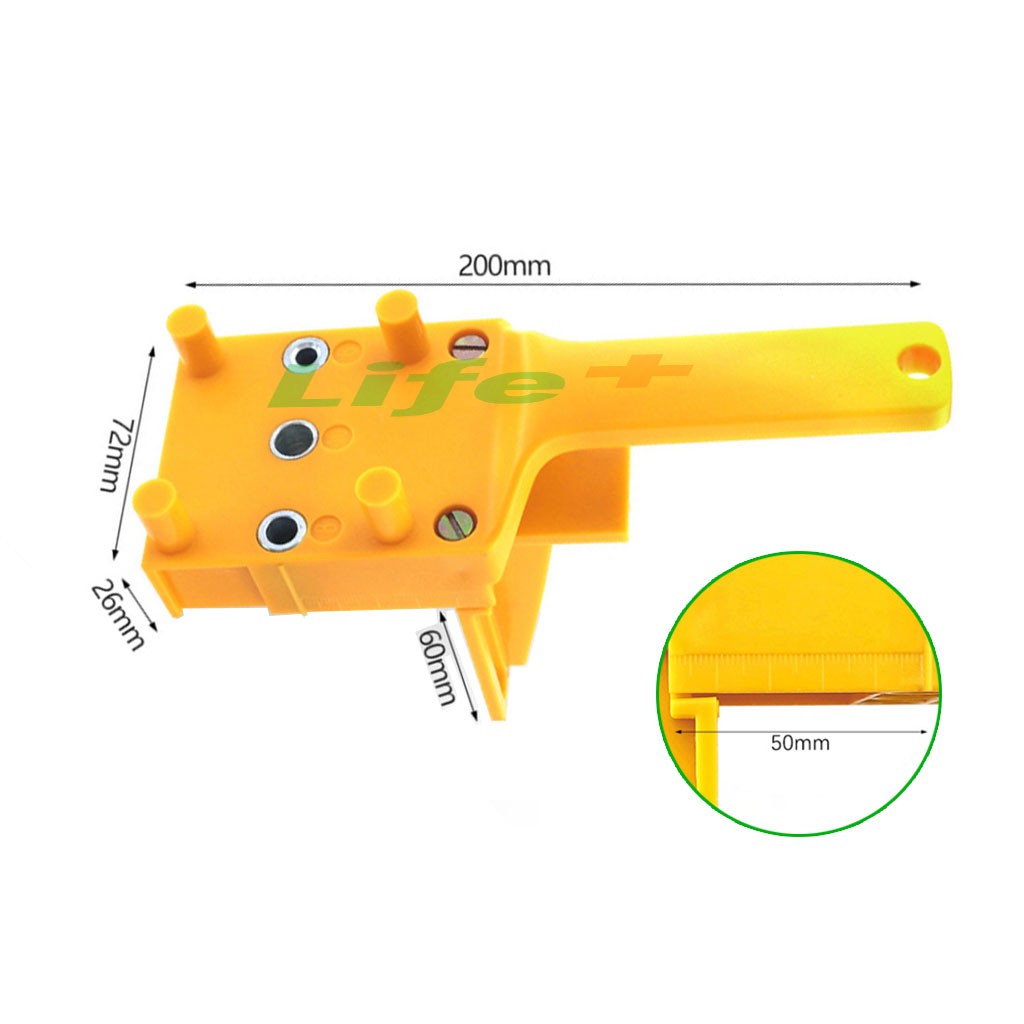 Dưỡng khoan mộng gỗ thẳng mép tấm cầm tay 6-8-10mm